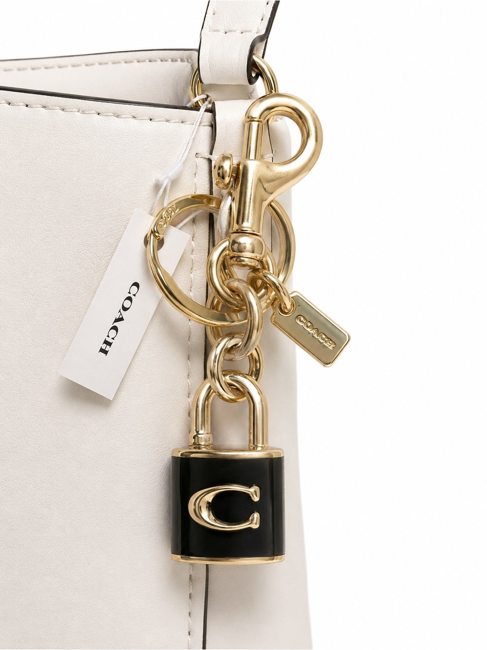 Coach black lock with gold hardware NWT retail $99